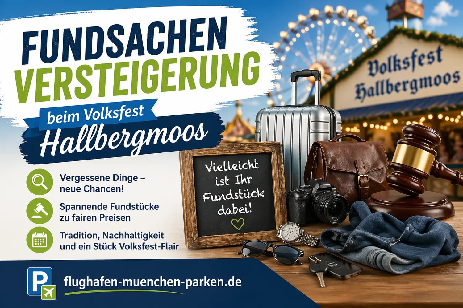 Fundsachen-Versteigerung am Flughafen München: Uhren, Schmuck & Elektronik beim Volksfest Hallbergmoos