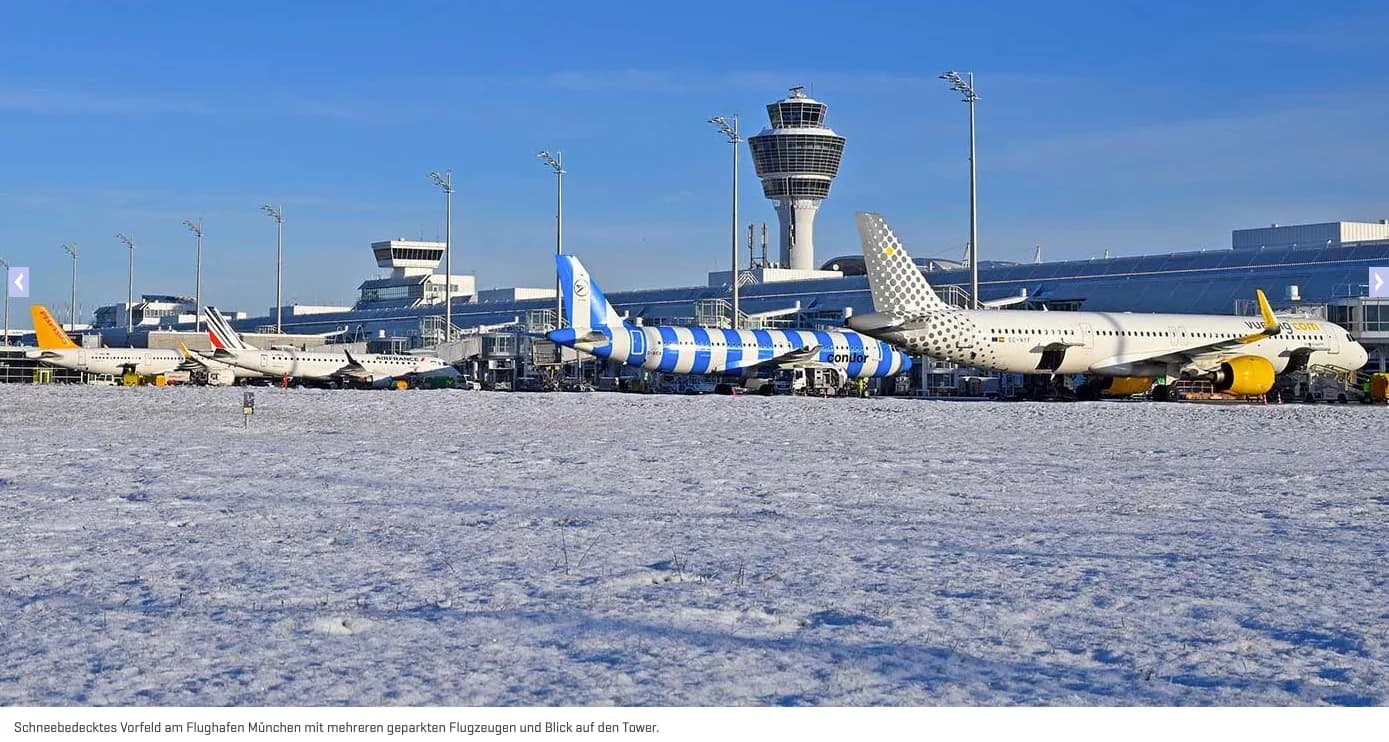 Winterbetrieb am Flughafen München: Wie der Airport auch bei Eis und Schnee funktioniert ❄️