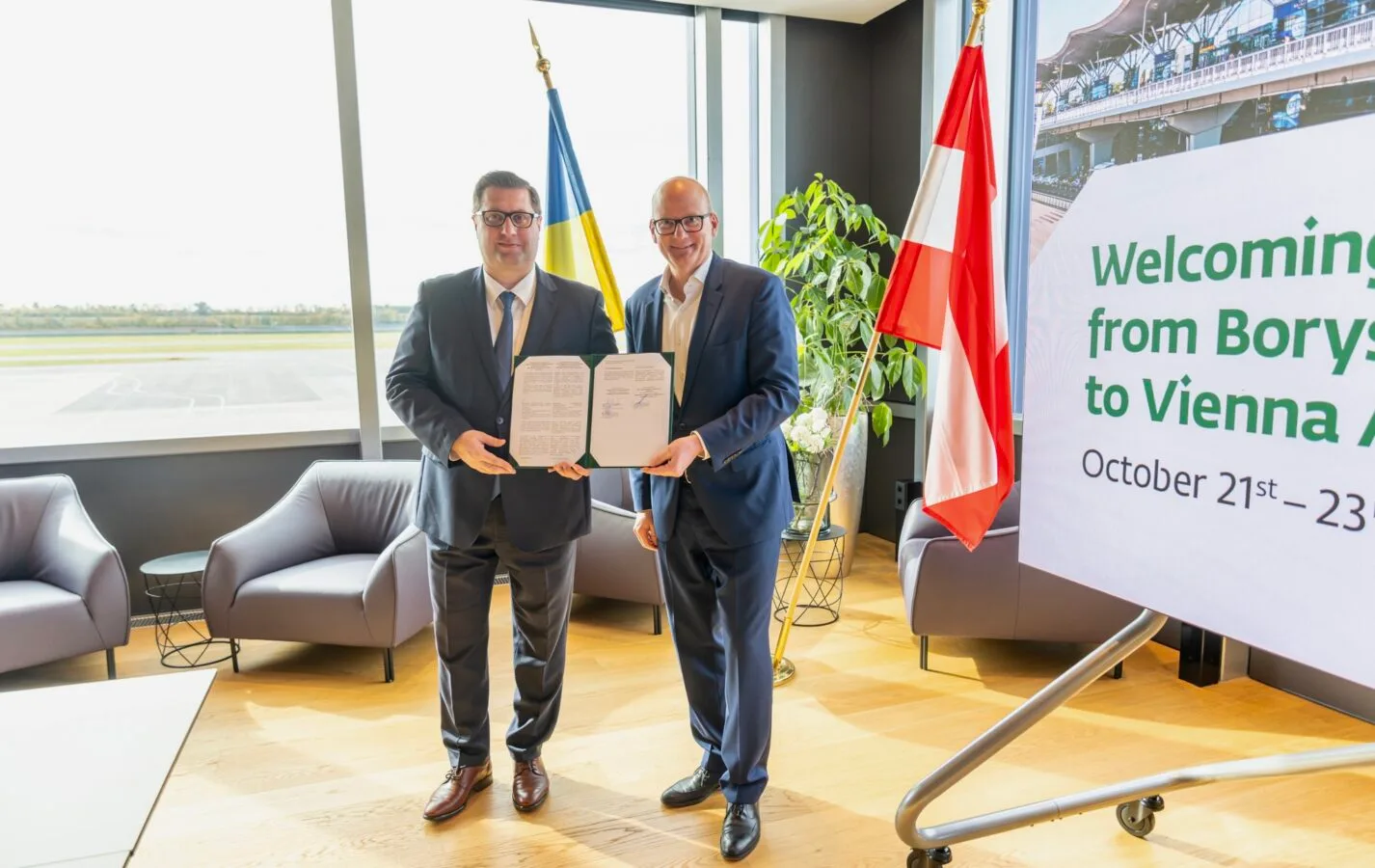 Kooperation Boryspil Airports und Airport Vienna mit Symbolkraft