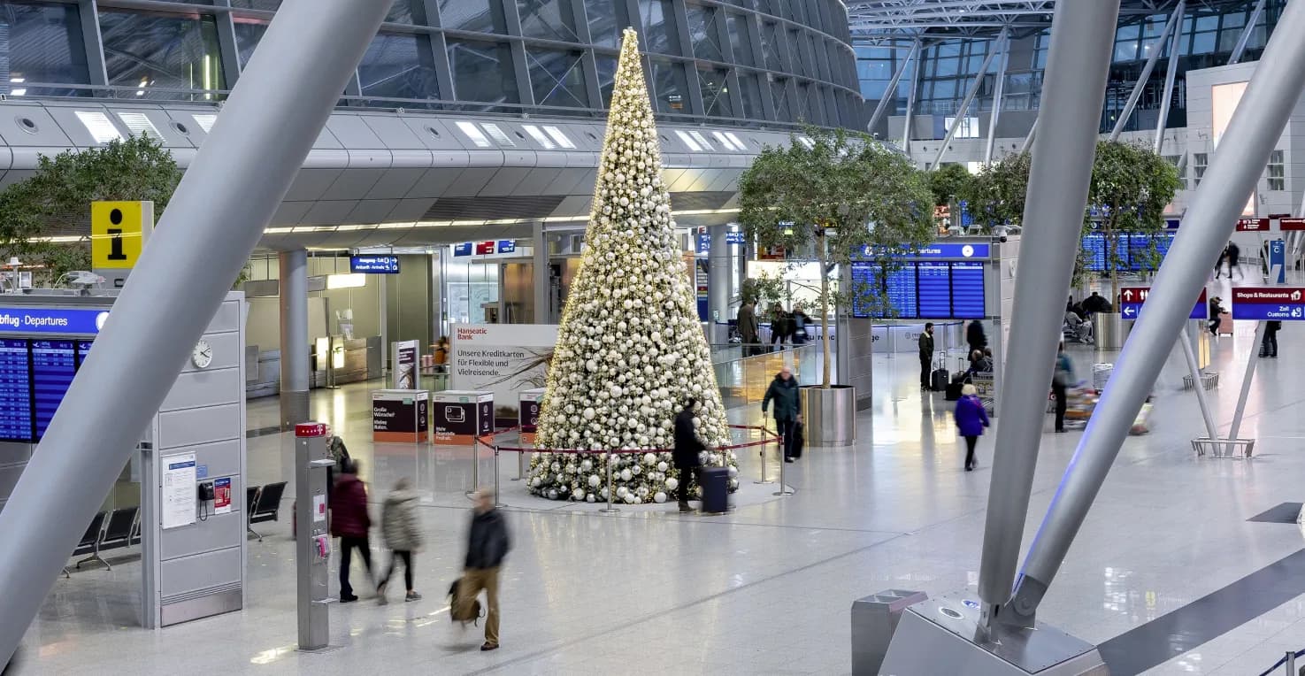 Adventszeit im terminal flughafen düsseldorf