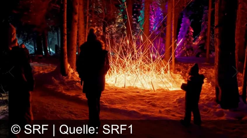 Magische Winterlichter und Live-Musik im Zauberpark am Flughafen Zürich