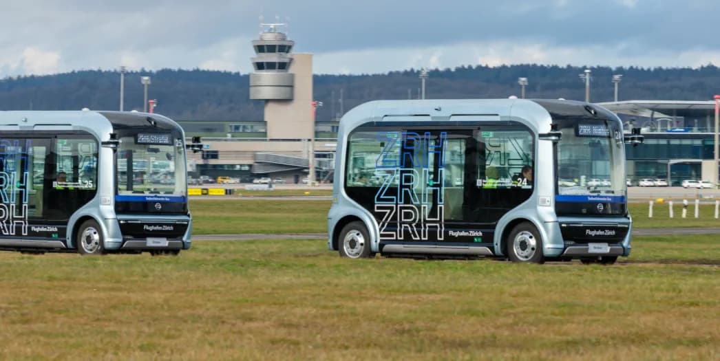 Flughafen zuerich autonome shuttlebusse