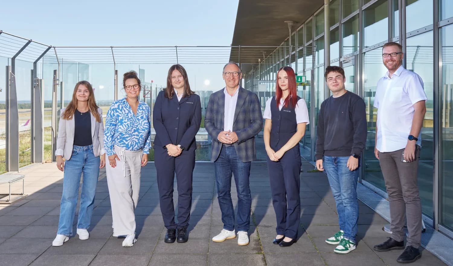 Dortmund Airport, Besucherterrasse Begrüßung Neue Azubis Airport Dortmund
