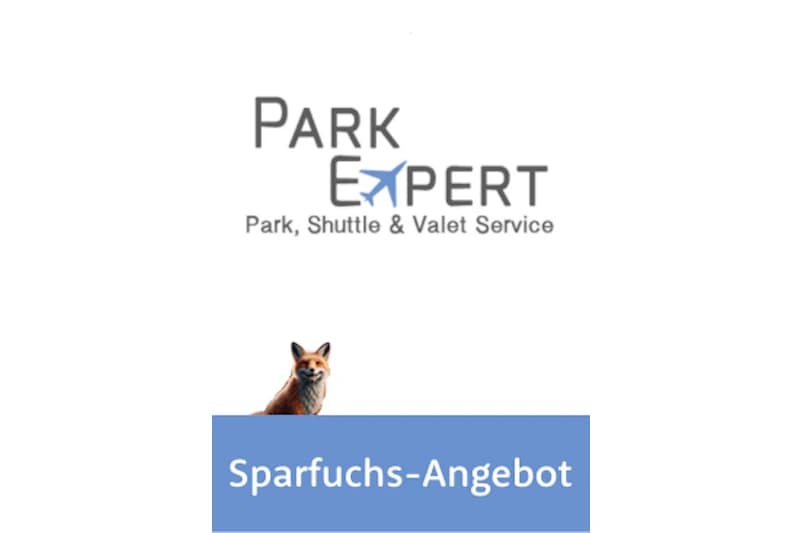 Wortmarke PARK EXPERT mit Zusatz Park, Shuttle & Valet Service.