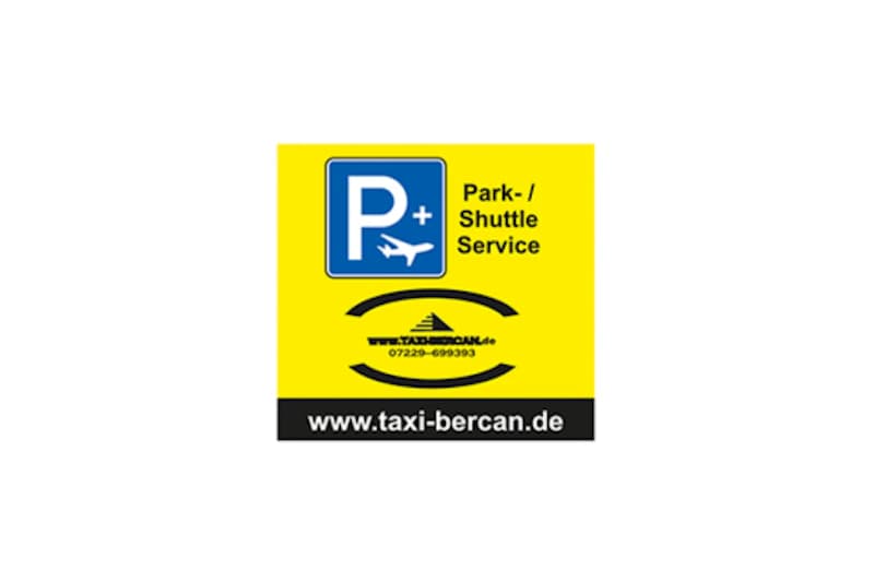 Wortmarke P+ Park- / Shuttle Service und www.taxi-bercan.de.