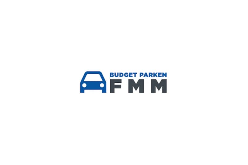 Wortmarke Budget Parken FMM mit blauem Auto-Symbol.