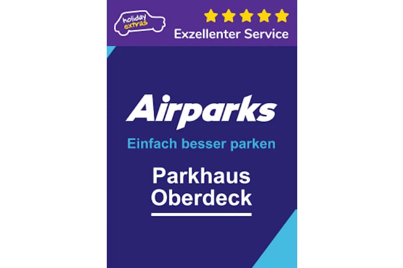 Wortmarke Airparks; Parkhaus Oberdeck.